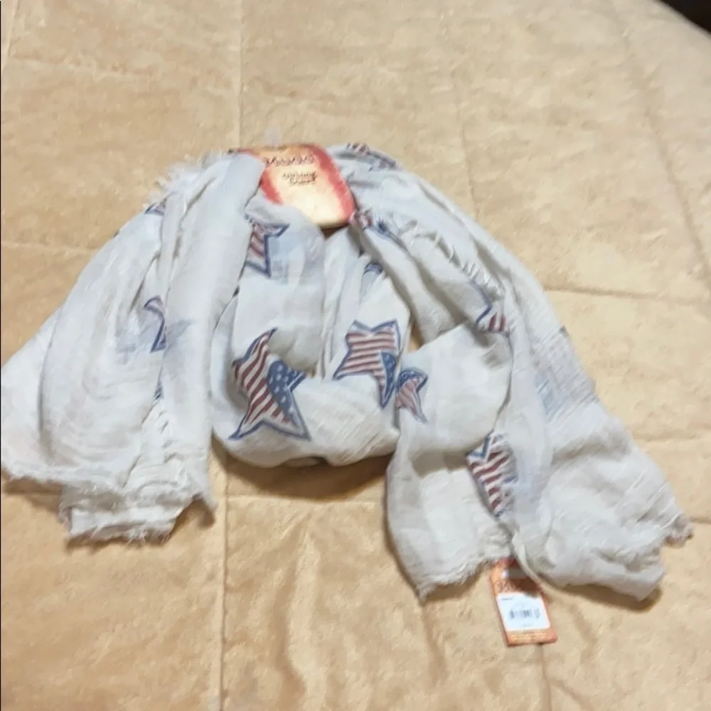 Mudd Oblong Cross Shop Beige Scarf